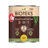 Деревозащитное средство Bioteks 2в1 золотая сосна 0,8 л