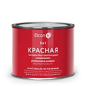 Грунт-эмаль Elcon 3в1 по ржавчине RAL3002 красный матовый 0,4 кг