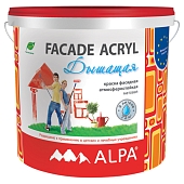 Краска фасадная Alpa Facade Acryl дышащая база А 9 л