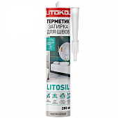 Герметик-затирка Litokol Litosil санитарный силиконовый светло-серый 280 мл