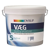 Краска интерьерная Dyrup Vaeg Mat & Vaskbar 5 база С 4,5 л