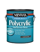 Лак полиуретановый Minwax Polycrylic на водной основе полуматовый 3,785 л