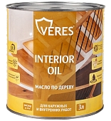 Масло Veres Interior Oil для внутренних и наружных работ тик 3 л