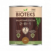 Деревозащитное средство Bioteks 2в1 орех 0,8 л