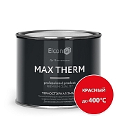 Эмаль термостойкая Elcon Max Therm антикоррозийная до 400 С RAL3002 красный 0,8 кг